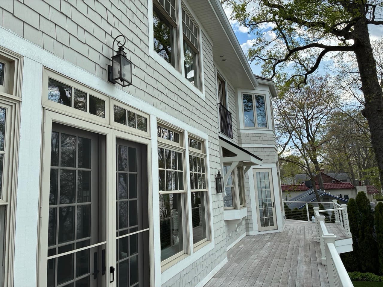 Finished window cleaning project with clear glass